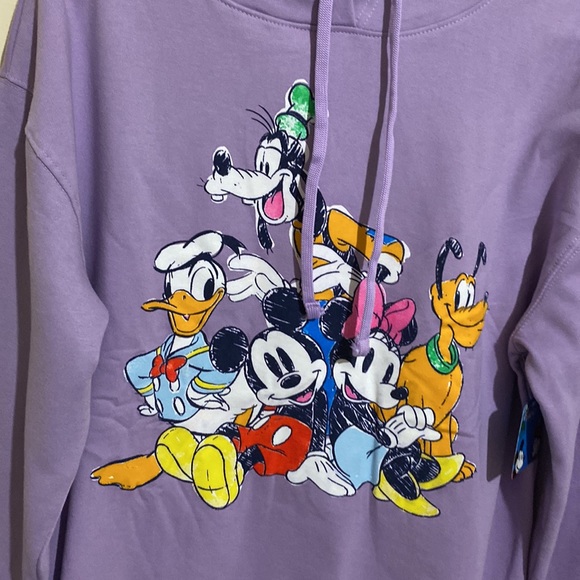DISNEY Mickey and Friends Womens Fleece Hoodie Purple - Picture 5 of 7